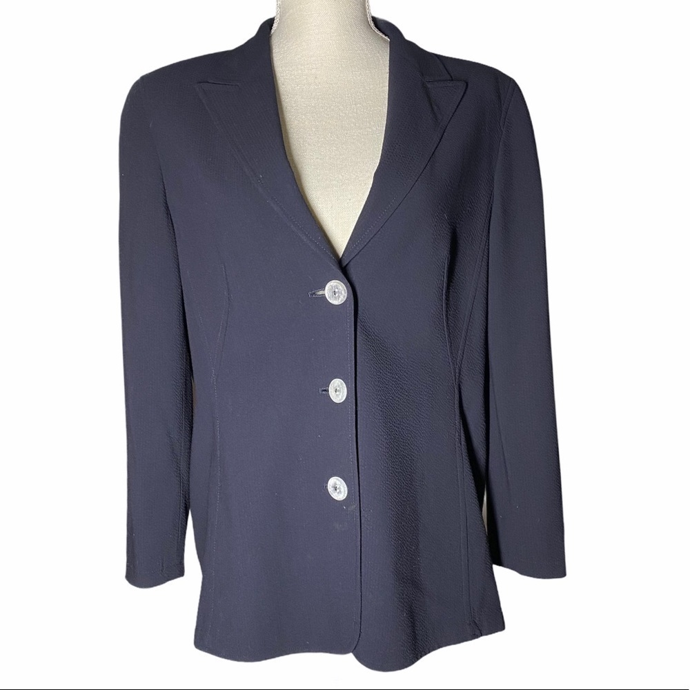 ESCADA three button blazer size 40 blue